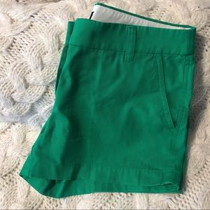 J.Crew Factory size 4 chino shorts in green.
